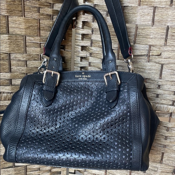 Kate Spade Black Textured Satchel - Picture 1 of 13